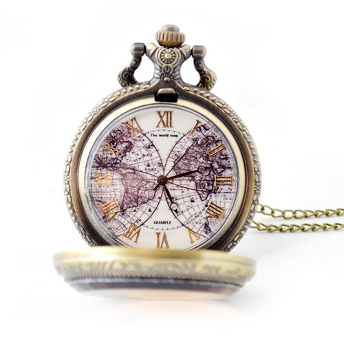 Leather watch vintage bronze - watch,