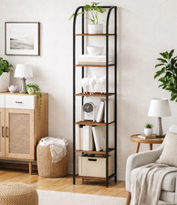 Narrow Bookcase 6 Tier Tall