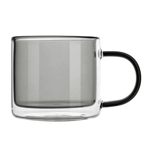 Colorful double wall glass cup - double,