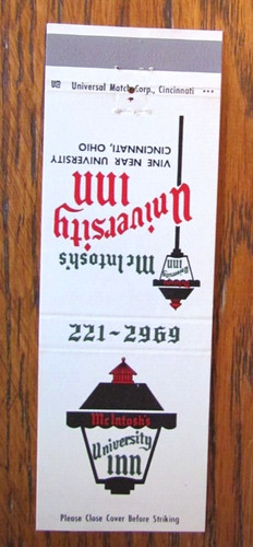 Cincinnati ohio matchbook - cincinnati,,