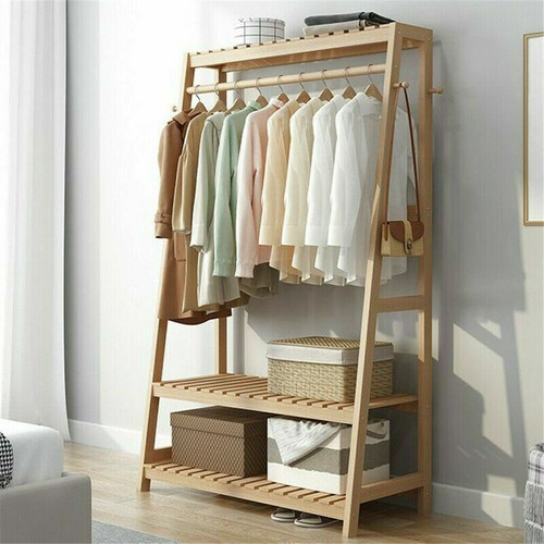 Bamboo clothes rail - bamboo, rack