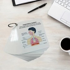 Human Body Flash Cards 21 + Pocket Ring Student Paramedic Ambulance Doctor Nurse