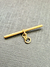 ANTIQUE EDWARDIAN 9CT GOLD T-BAR PENDANT 3.1 CM WIDE 1900S