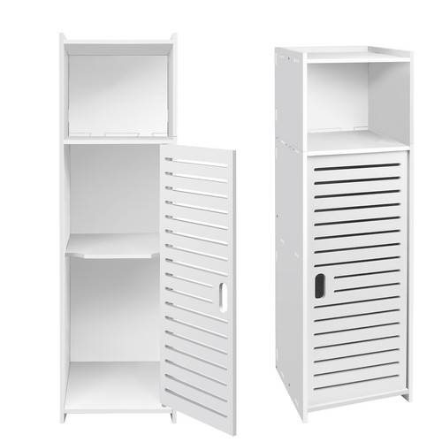 White bathroom storage cabinet - bathroom,