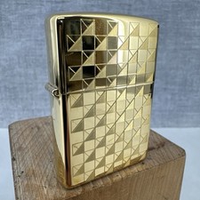 1999 ZIPPO LIGHTER  Abstract GOLD PLATED - UNFIRED - working order