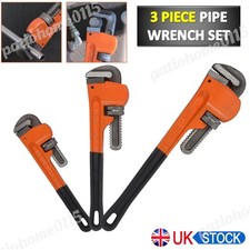 3PCS ADJUSTABLE STILSON HEAVY DUTY PLUMBERS MONKEY PIPE WRENCH WATER PUMP PLIER
