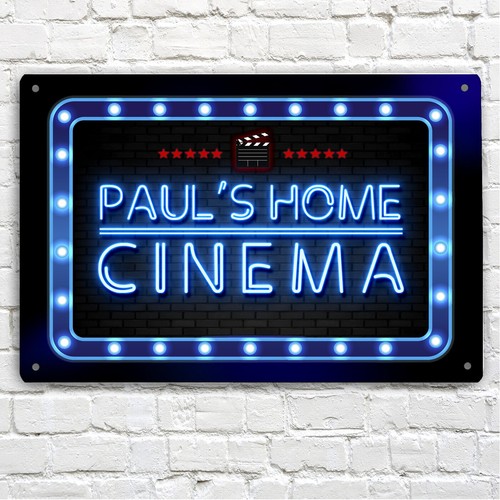 Personalised cinema room - personalised, blue