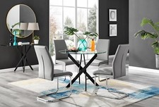 NOVARA 100cm Round Glass and