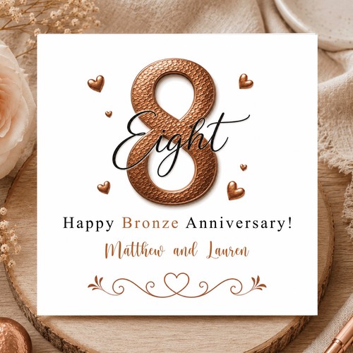 Personalised 8th bronze - personalised,