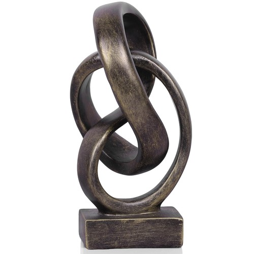 Abstract bronze rope knot - bronze,