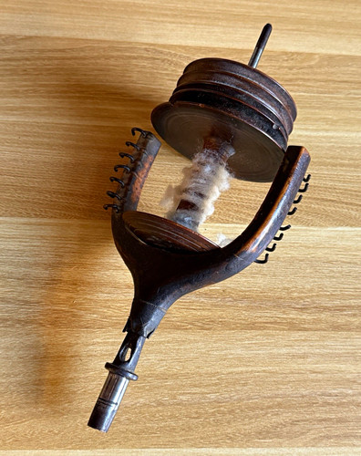 Antique spinning wheel - spinning,