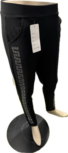 Black diamante ankle - ankle, leggings