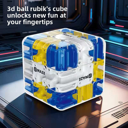 Ball maze puzzle - ball-in-maze, cube