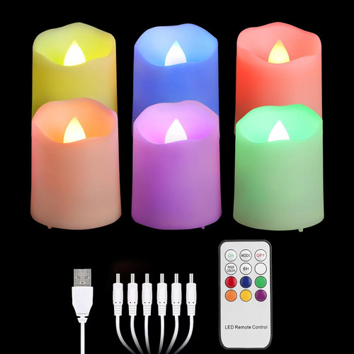 6pcs led rechargeable tea - led,