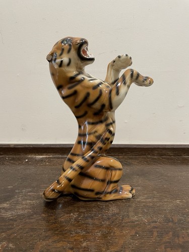 Large vintage rearing tiger - large,