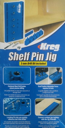 Kreg shelf pin jig 5mm - jig,