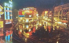 1962 Original Piccadilly Circus, London   Photo Postcard