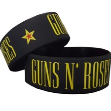 Guns 'n Roses Silicon Rubber Wristband 25mm Wide - SALE!