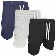 Mens Cargo Fleece Shorts With