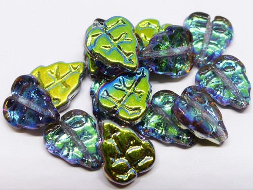 11mm czech glass pressed - czech,
