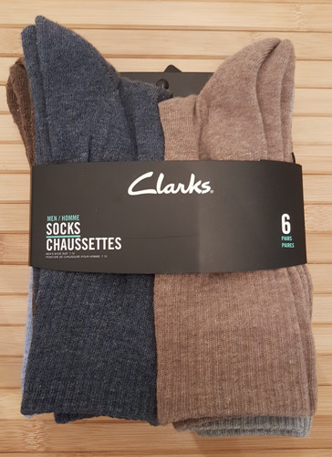 Clarks men crew socks pack - men's, ,