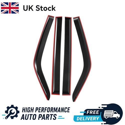 Black wind deflectors - black,