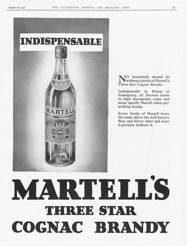 Martell three star cognac - martell's,