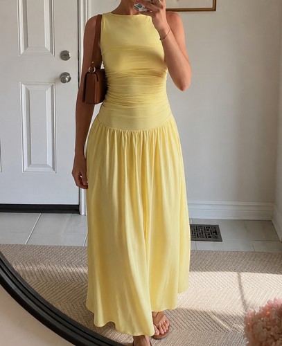 Zara long yellow drop - zara,
