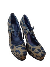Shoes Simply Vera Wang Leopard Print Platform Stiletto Heel Buckle Size 6.5 