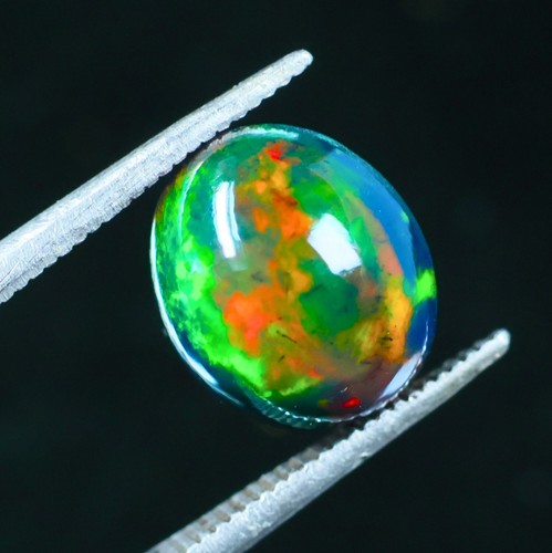 Oval black opal - oval,