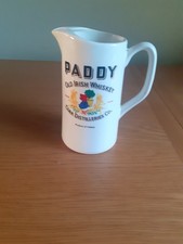 paddy old irish whiskey water jug white  made by carrigdhoun pottery in VGC