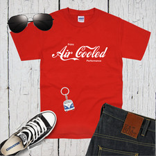 VW Inspired T Shirt, Air Cooled, Cola Style Logo, Bus Buggy Beetle, Vintage