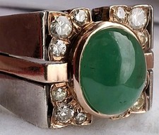 Diamond Cluster Emerald Deco