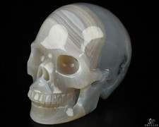 3.5" Gray & White Agate Hand