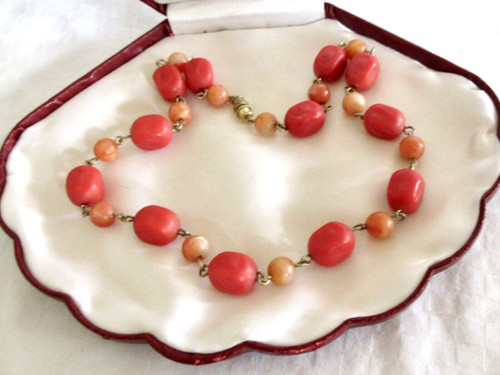 Vintage wired necklace - ,, oval