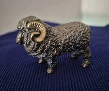 Small Metal & Gold Ram Sheep