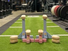 Handstand Canes Set, Gift for Gymnast: Acro, Calisthenics, Yoga Blocks Blue Pink