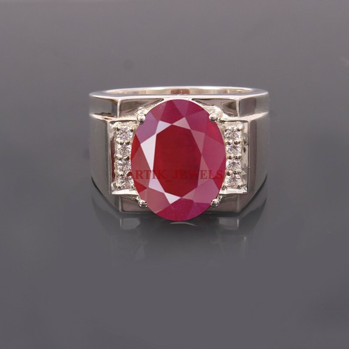 Heated ruby gemstone with 925 - gemstone,