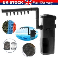 3in1 Aquarium Fish Tank Water Pump Internal Purifier Filter Oxygen Wave UK Plug