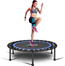 4-403 Feet Mini Silent Fitness Trampoline w/ Elastic Rebound for Cardio Workout