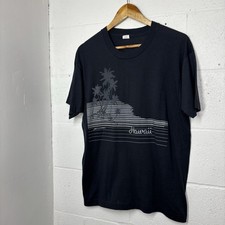 Vintage 80s Hawaiian Islands Tee Hawaii Tropical Maui T-Shirt Screen Stars Sz L