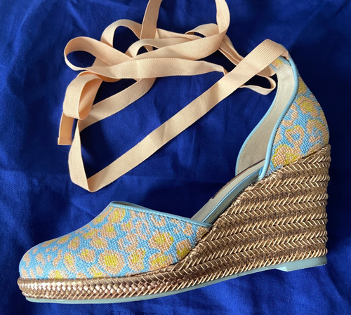 Espadrills blue floral - espadrills, in