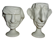 Vintage Spitting Image Prince Charles & Lady Diana Spencer Egg Cups 1980's King