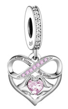 Genuine Brand New Sterling silver 'Little Sister/Big Sister' Eternal Love Charm