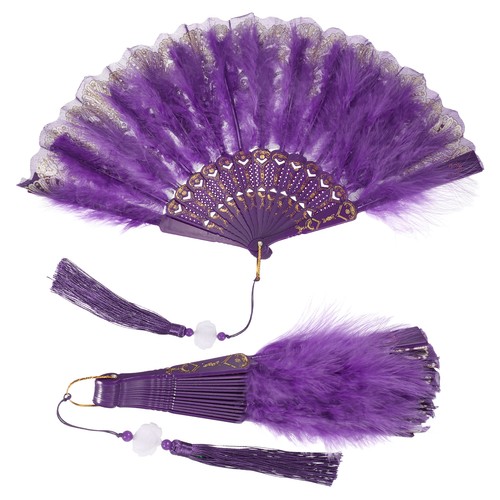 Feather hand fan folding - feather, fan,