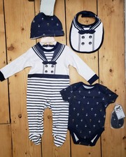 New Set Nautical Sailor Navy