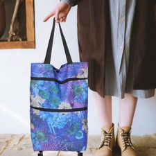 Trolley Bag Shopping Cart Reusable Folding Shopping Bag with Wheel