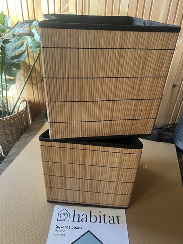 Habitat bamboo square storage - bamboo,