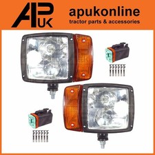 2x Head Light Lamp & Plug