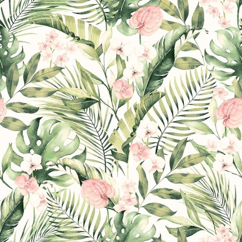 Arthouse tropical floral pink - tropical,